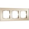 Рамка из стекла на 3 поста Senso шампань soft-touch W0033111
