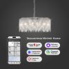 Умная подвесная люстра с прозрачным хрусталем 60159 хром