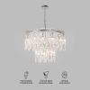 Умная подвесная люстра с прозрачным хрусталем 60160 хром