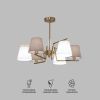 Умная потолочная люстра с тканевыми абажурами 60149/6 латунь