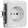 Розетка с заземлением (белый акрил) W1171041