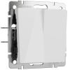 Выключатель двухклавишный (белый акрил) W1120041