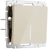Выключатель одноклавишный проходной с подсветкой (айвори акрил) W1112143