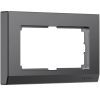 Рамка из поликарбоната для двойной розетки Stark графит матовый W0081864
