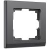Рамка из поликарбоната на 1 пост Stark графит матовый W0011864