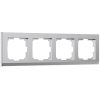 Рамка из поликарбоната на 4 поста Stark серебряный матовый W0041865