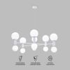 Умная подвесная люстра с плафонами 30182 белый