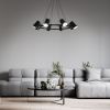 Умная подвесная люстра 70147/8 черный Smart