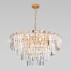 Умная подвесная хрустальная люстра 10130/10 золото