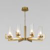 Подвесная люстра со стеклянными плафонами 60133/8 латунь