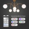 Умная потолочная люстра с плафонами 30177/6 латунь
