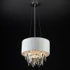 Умный подвесной светильник с хрусталем Eurosvet Amantea 10122/6 10122/6 белый/прозрачный хрусталь Strotskis Smart (10106/6)