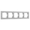 Рамка из поликарбоната на 5 постов Hammer серебряный W0052406