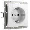 Розетка с заземлением (Hammer белый) W1271001