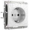 Розетка с заземлением и шторками (Hammer белый) W1271101