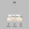 Умная подвесная люстра с фактурным стеклом 333/8