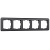 Рамка из поликарбоната на 5 постов Stream графит W0052104