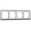 Рамка из поликарбоната на 4 поста Stream серебряный W0042106