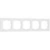 Рамка из поликарбоната на 5 постов Snabb Basic белый W0052001