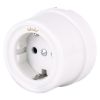 Розетка с заземлением белый ретро W5671001