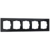 Рамка из стекла на 5 постов Favorit черный W0051108