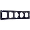 Рамка из стекла на 5 постов Diamant черный W0051208