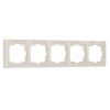 Рамка из поликарбоната на 5 постов Snabb Basic слоновая кость W0052003
