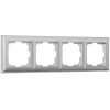 Рамка из поликарбоната на 4 поста Fiore серебряный W0042206