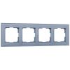 Рамка из стекла на 4 поста Favorit серый W0041115
