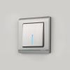 Выключатель одноклавишный проходной с подсветкой глянцевый никель W1112102
