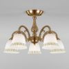 Классическая люстра со стеклянными плафонами 60107/5 античная бронза