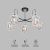 Умная потолочная люстра с хрусталем в стиле лофт 70090/5 графит