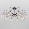 Умная потолочная люстра с хрусталем в стиле лофт 70090/8 графит