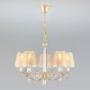Классическая люстра с абажурами 60103/5 перламутровое золото