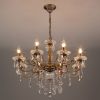 Подвесная люстра с хрусталем 3281/8 античная бронза / прозрачный хрусталь