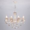 Люстра с тонированным хрусталем 3281/8 белый с золотом / тонированный хрусталь