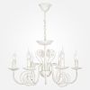 Люстра с прозрачным хрусталем 60018/6 белый с золотом