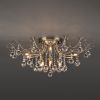 Потолочная люстра с хрусталем 10042/12 античная бронза