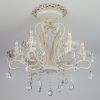 Потолочная люстра с хрустальным декором 12205/6 белый