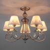 Люстра в классическом стиле с абажурами 60069/5 серебро
