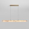 Подвесной светодиодный светильник из алебастра 604053 LED латунь/ алебастр