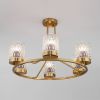 Потолочная люстра со стеклянными плафонами 60127/6 латунь