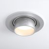 Встраиваемый светодиодный светильник с регулировкой угла освещения 9920 LED 15W 4200K серебро