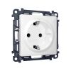 MA107010 Комплект механизма электрической розетки ALFA Белый глянец с/з с шторками QUANT (AP1070, VM141)