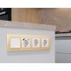 MA110010 Комплект механизма электрической розетки ALFA Белый глянец 2USB A+C 20W (быстрая зарядка) с/з QUANT (AP1100, VM160)