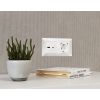 MA111010 Комплект механизма розетки ALFA Белый глянец 2USB A+C 20W (быстрая зарядка) QUANT