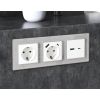 MA129010 Комплект механизма электрической розетки ALFA Белый матовый 2USB A+A 18W (быстрая зарядка) с/з QUANT (AP1290, VM155)