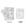 MA130010 Комплект механизма электрической розетки ALFA Белый матовый 2USB A+C 20W (быстрая зарядка) с/з QUANT (AP1300, VM160)