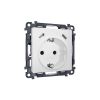 MA130510 Комплект механизма электрической розетки 2USB С+C 20W с/з на винтовых зажимах 16A-250V ALFA Белый матовый QUANT (AP1305, VM165)