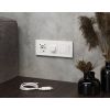MA130510 Комплект механизма электрической розетки 2USB С+C 20W с/з на винтовых зажимах 16A-250V ALFA Белый матовый QUANT (AP1305, VM165)